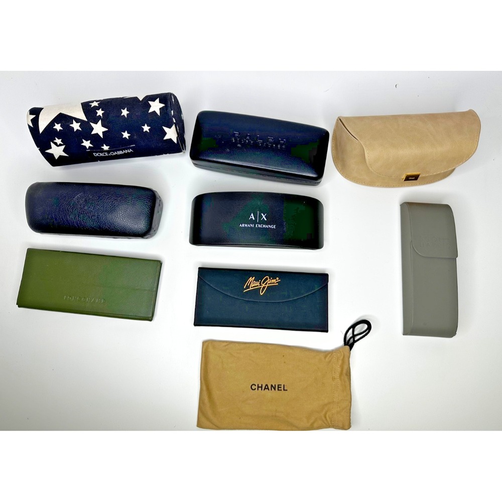 Dolce Longchamp Chole Maui Jim Chanel Armani Harris sunglass case Lot 9